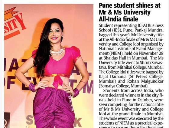 Pune students shine at Mr. & Ms. University All india finale