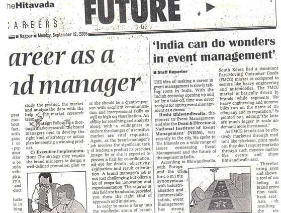 The Hitavada, Jaipur reports for NIEM.