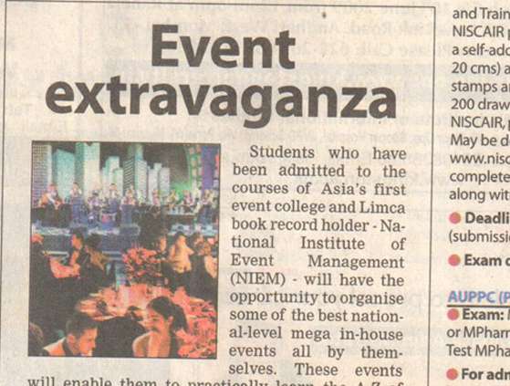 Education Times reports about NIEM's All India level in-house events.