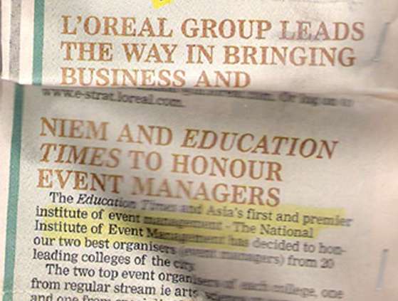 Niem and education times to honour event managers