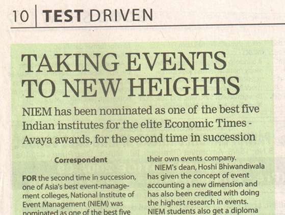 Education Times, Pune reports for NIEM.