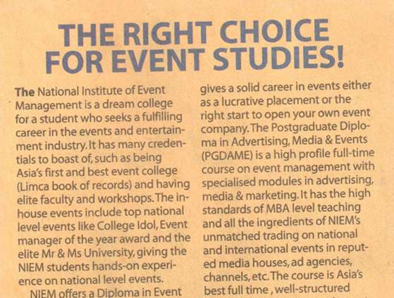 Education Times reports for NIEM.