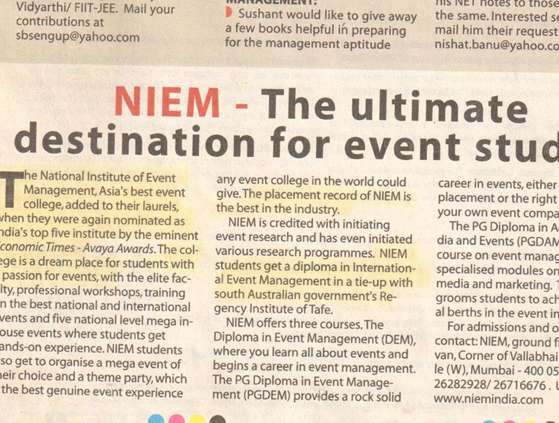  Education Times reports for NIEM.