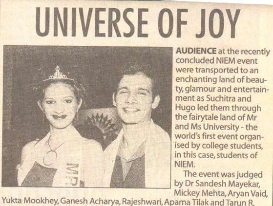 Education Times reports about the world class Mr. & Ms. University.